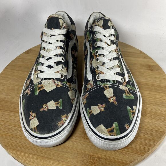 Vans Authentic Hula Girl Aloha Black Lace-Up Mens 7.5 US Womens 9 - Picture 2 of 8